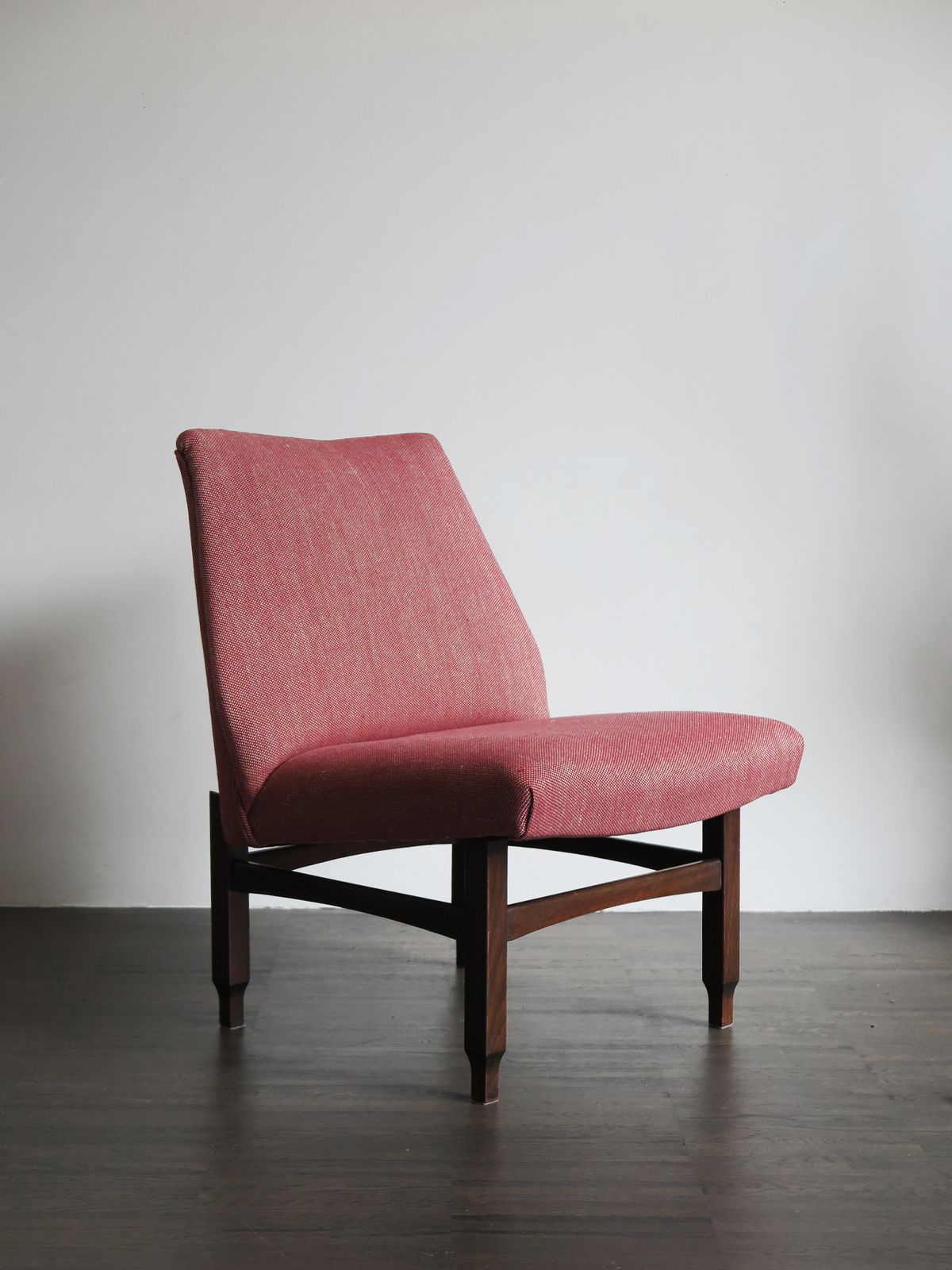 Couple Of Italian Midcentury Modern Design Red Armchairs, 1950s photo Furniture