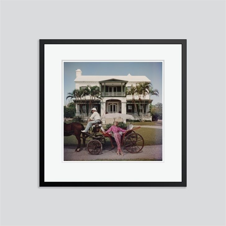 Slim Aarons 'Bermudian Hostess' 1957 C Type Print Framed In Black