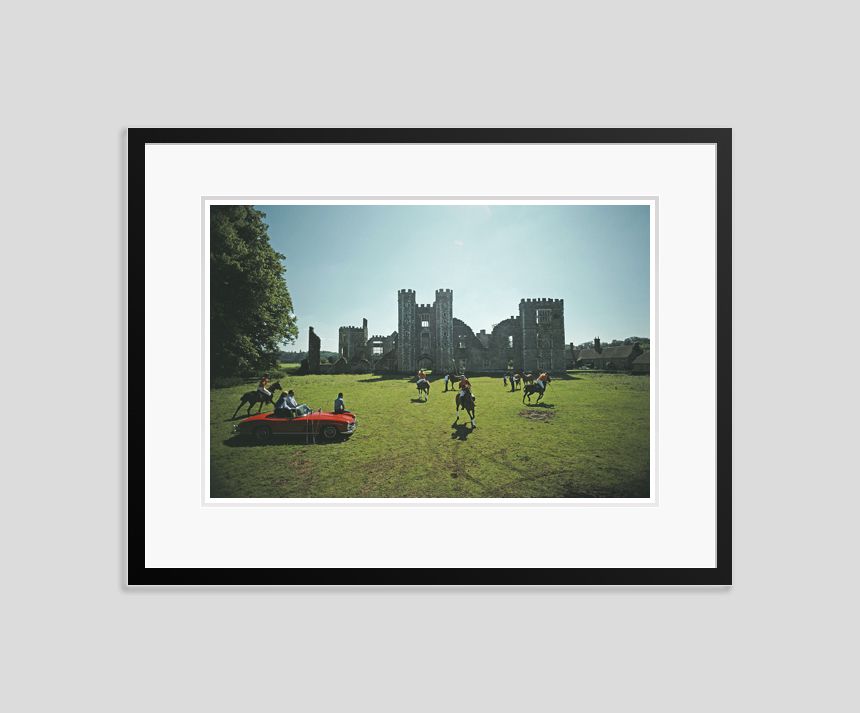 Slim Aarons 'Polo At Cowdray Park' 1985 Oversize C Type Print Framed In Black