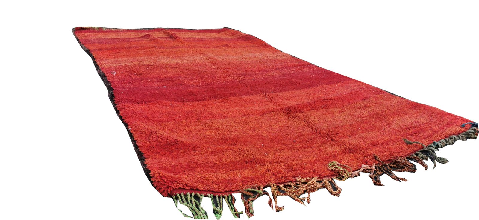 Antique Boujad Rug 19th Century. Handmade Berber Wool Carpet 10.9x 5.5 Ft photo Textiles