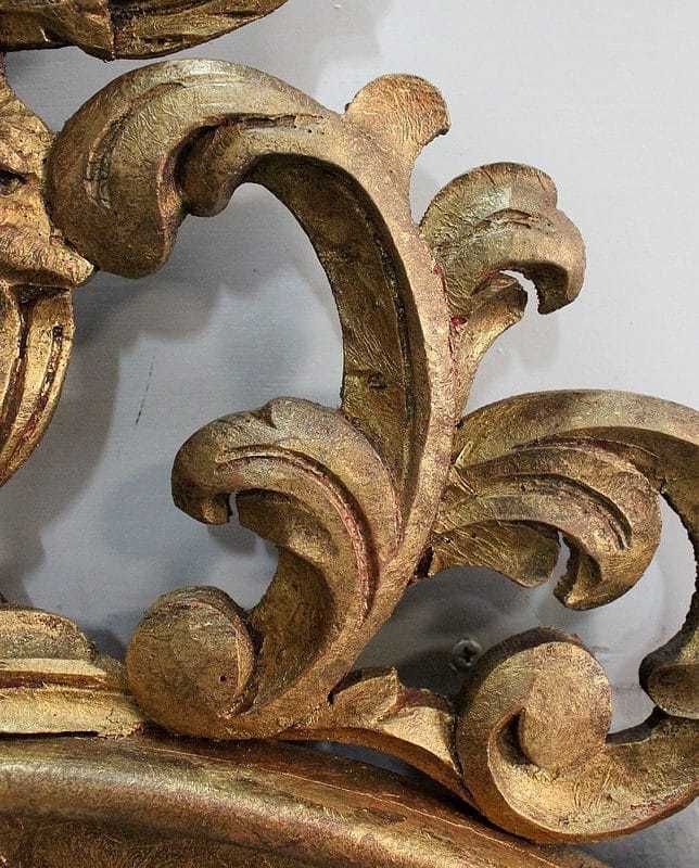 photo furniture Old Fashioned Golden Wood Witch Mirror Late 19th Century