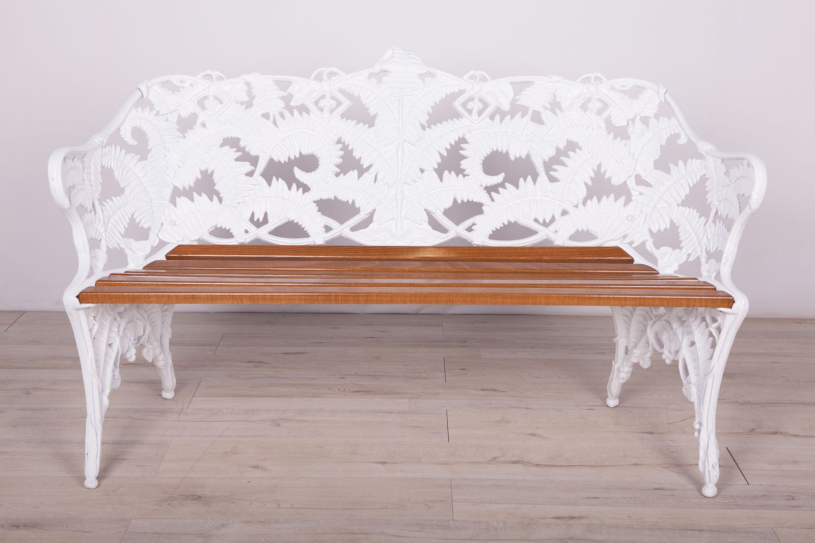 2700.0 Swedish Garden Bench In Cast Iron From Melins, 1950s photo
