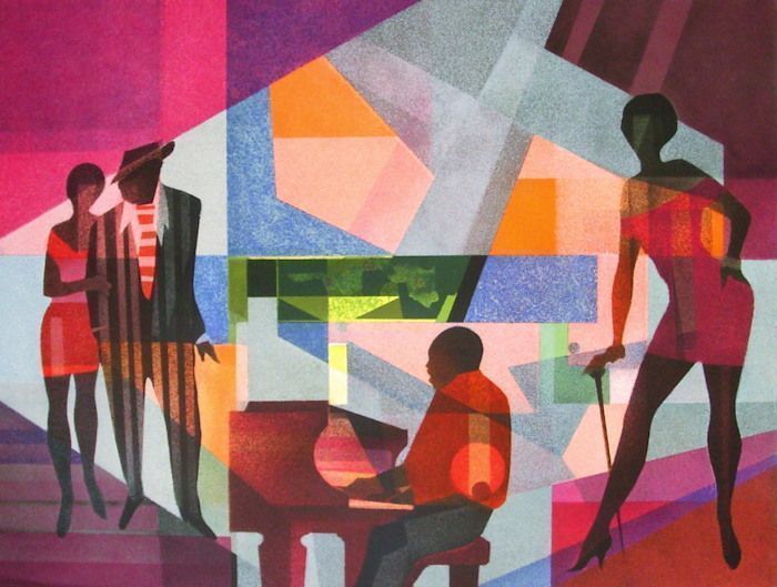 Chimkevitch Sacha   Lithography   Jazz Orchestra 2