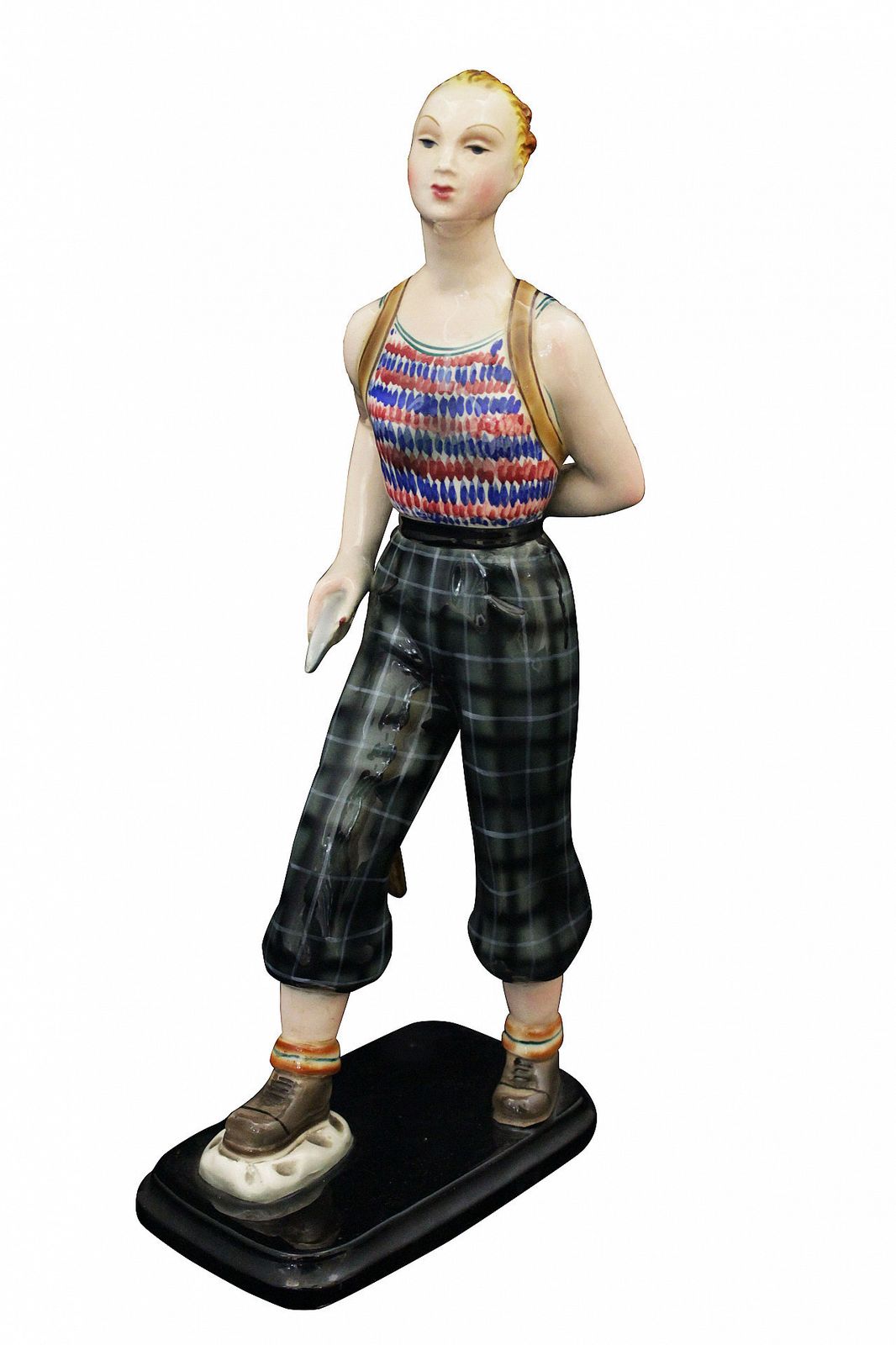 Ceramic Sculpture Of Hiker By Amba, 1950s