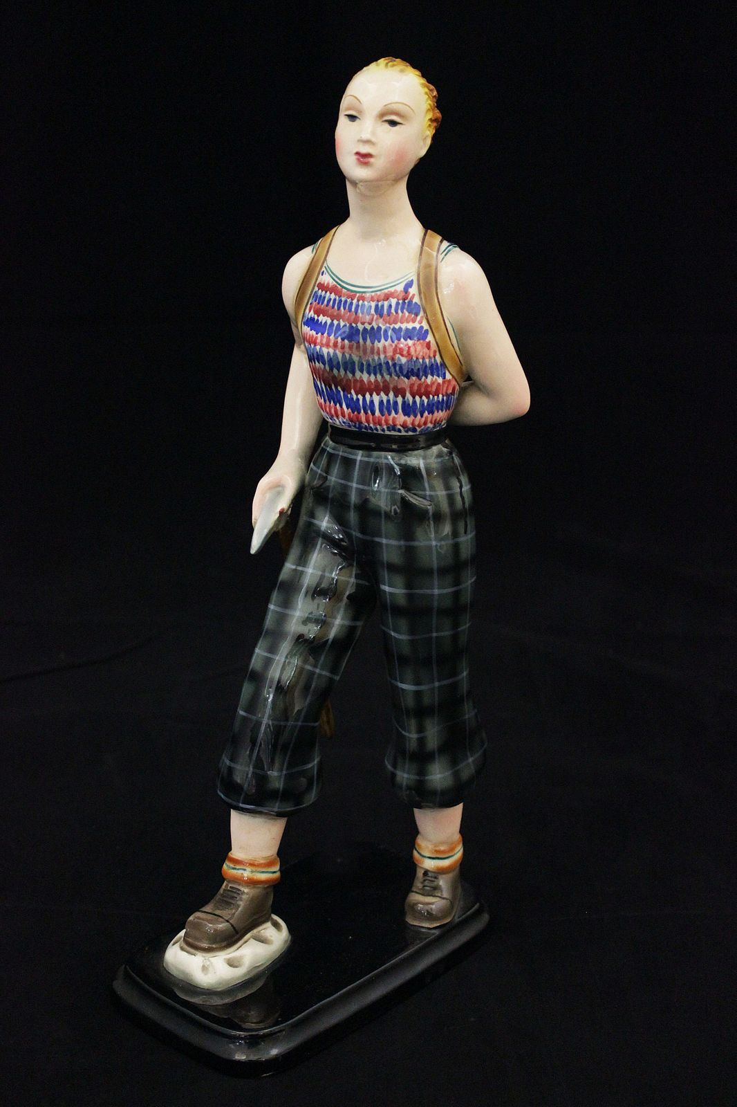 Ceramic Sculpture Of Hiker By Amba, 1950s photo furniture