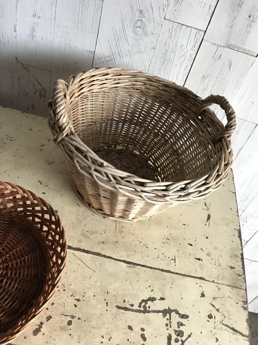 Wicker Baskets, 1960s, Set Of 3 photo buy