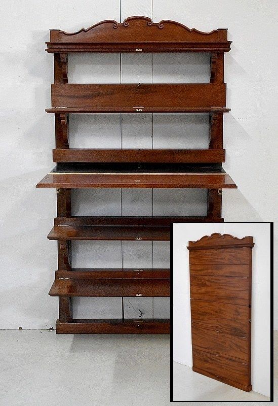 Wall Shelf Or Foot Secretary, Mahogany Late 19th Century