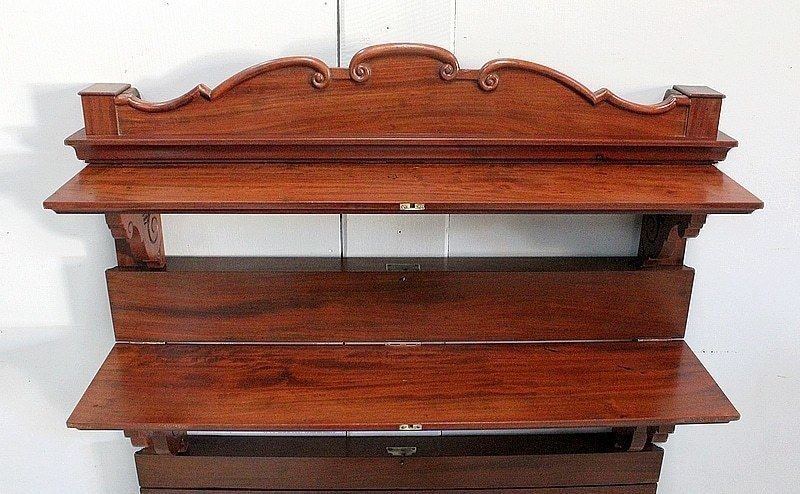 Wall Shelf Or Foot Secretary, Mahogany Late 19th Century photo vintage