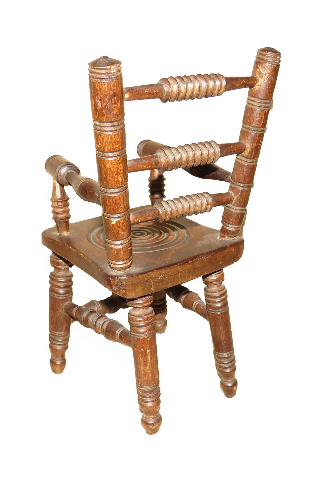 Miniature 19th Century Oak Kitchen Windsor Chair (England, Circa 1880) photo Home Decor