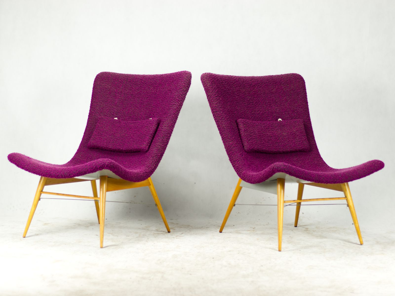 photo for sale Mid Century Lounge Chairs By Miroslav Navrátil For český Nábytek, Czechoslovakia, 1960s
