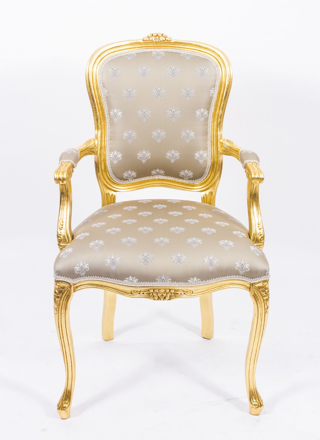 Superb Bespoke Pair French Louis Revival Giltwood Armchairs photo furniture