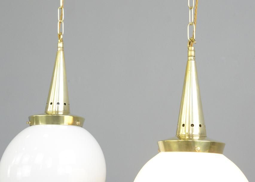 Opaline Pendant Lights By Marianne Brandt For Schwintzer & Gräff photo Lighting