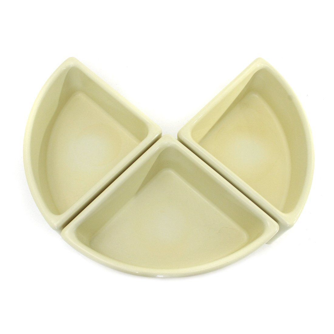 White Plaster Corner Flower Pots From Elco, 1970s, Set Of 3 photo 113.0