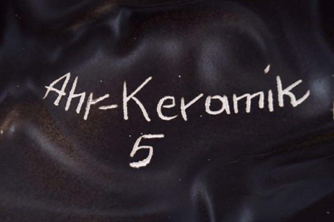 Ahr Keramik, Germany, Art Deco Female Face In Hand Painted Glazed Ceramics photo 231.0
