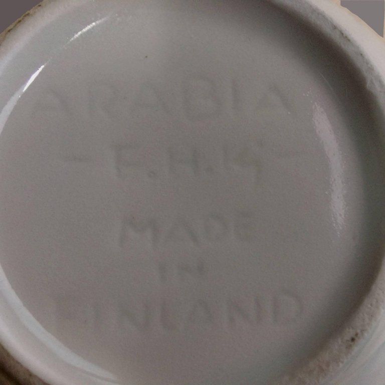 1960s Arabia Glazed White "Rice" Porcelain Vase By Friedl Holzer Kjellberg photo Home Decor