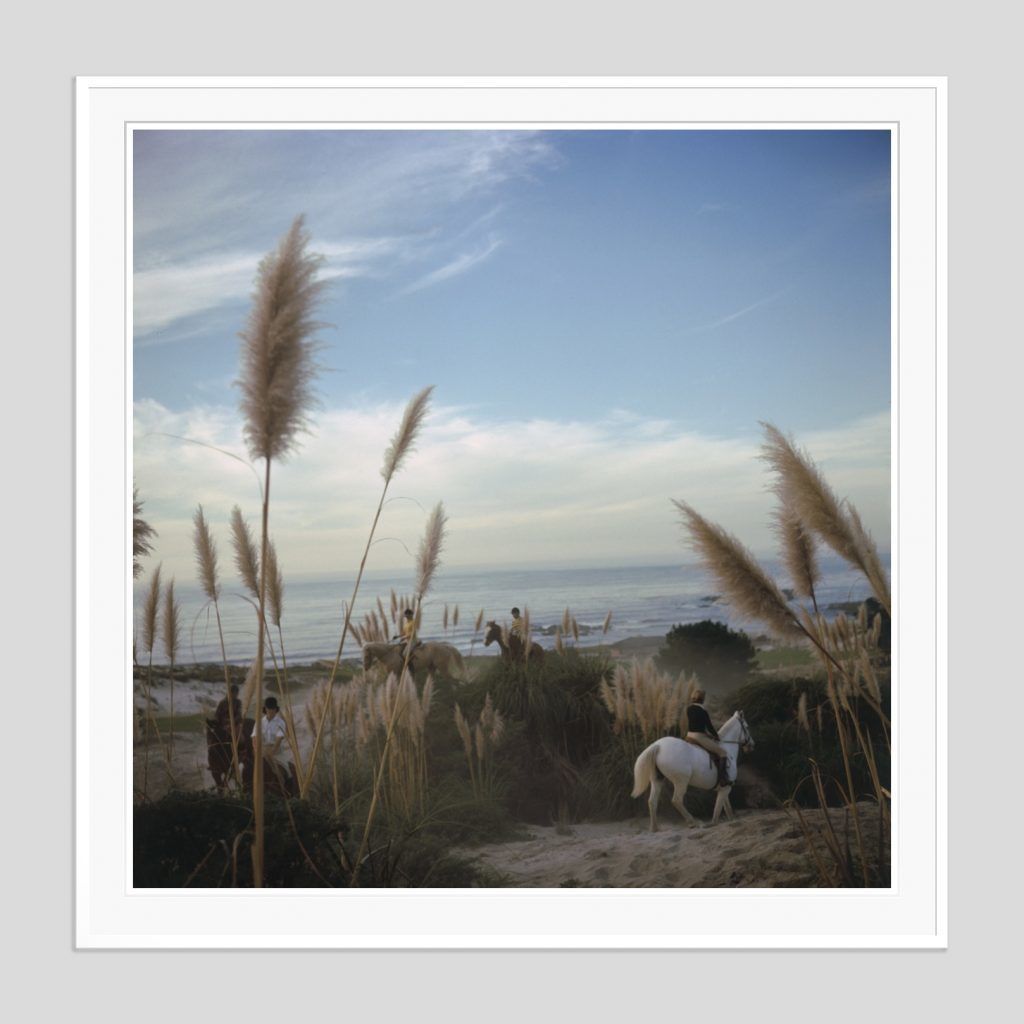 Slim Aarons 'Pebble Beach' 1976 Oversize C Type Print Framed In White