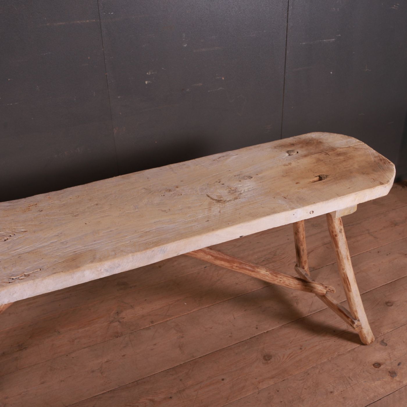 French Scrubbed Trestle Table photo for sale