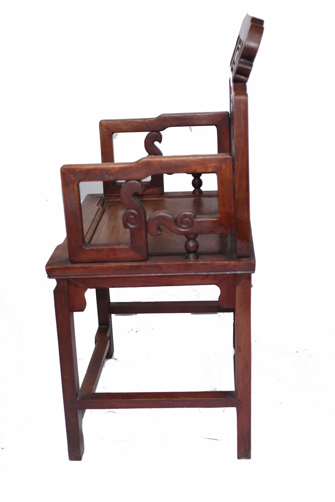 Pair Antique Chinese Arm Chairs   Hardwood Seats Interiors photo for sale