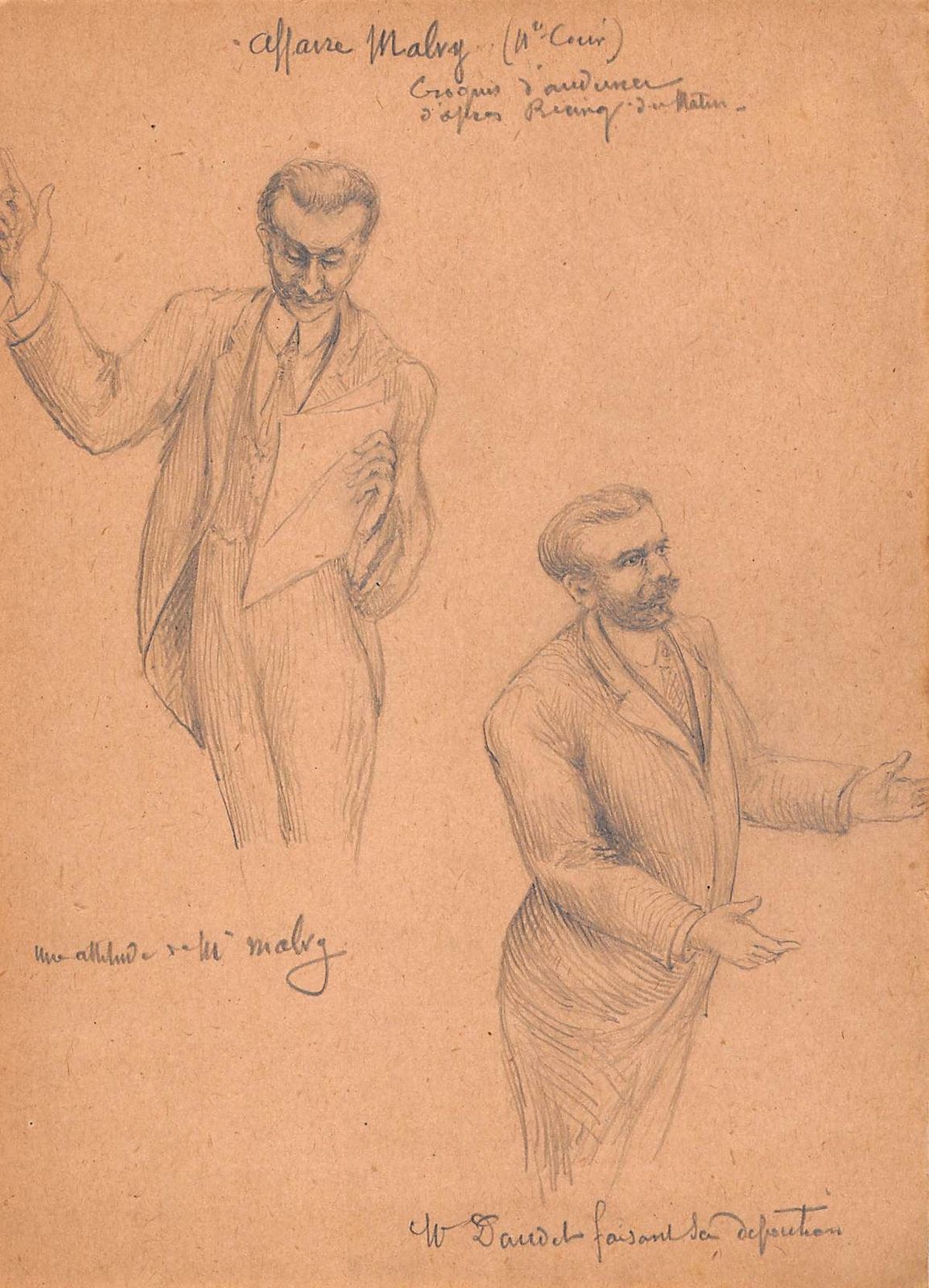 Art Series Of 13 Courtroom Drawings II Ird Republic The Malvy Case photo