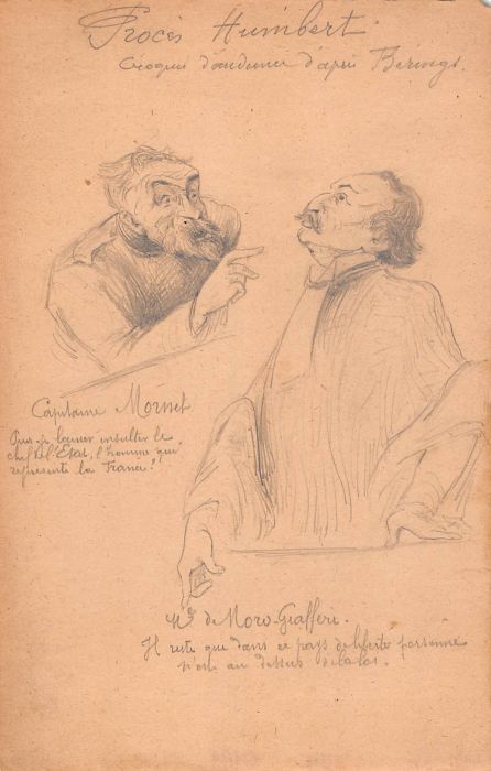 Series Of 12 Courtroom Drawings II Ird Republic The Humbert Case photo buy