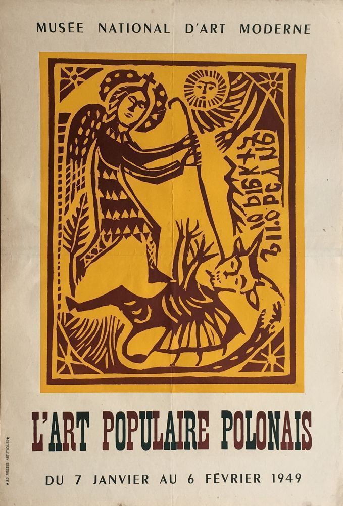 Polish Folk Art   Typo Poster   National Museum Of Modern Art 1949
