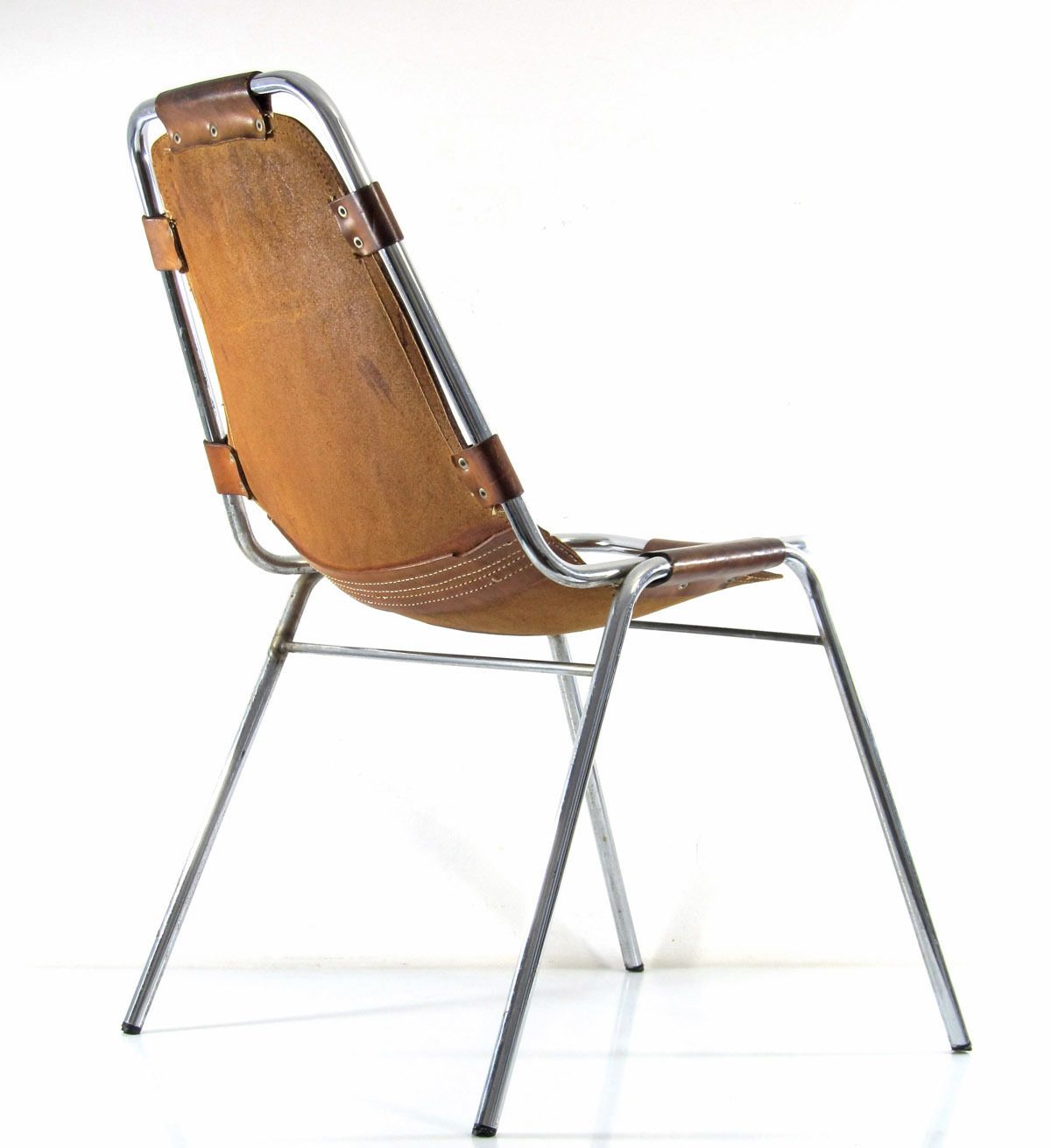 Charlotte Perriand Leather Les Arcs Chair Mid Century Design photo for sale