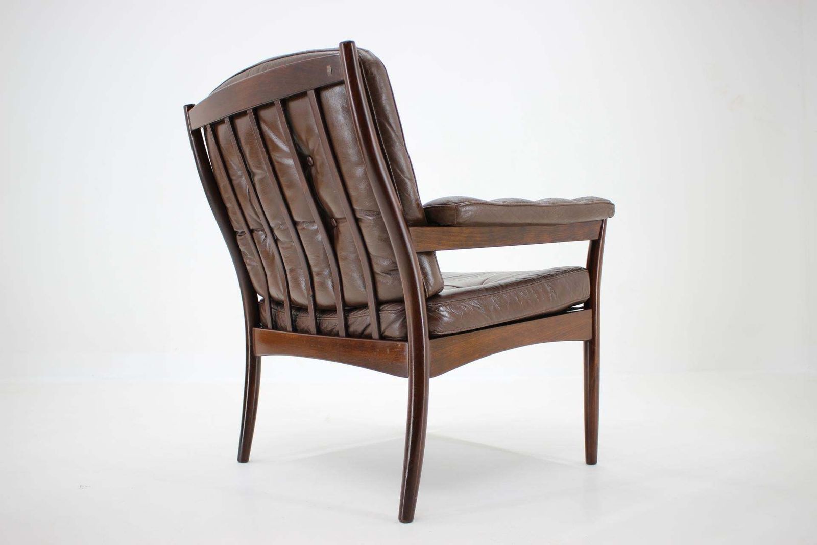 Mid Century Scandinavian Leather Armchair   1960 / Sweden / G Mobler photo Furniture