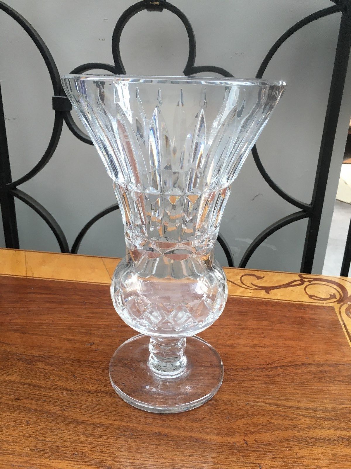 Crystal Shower Foot Vase / Crystal Vase / Glassware / Crysta
