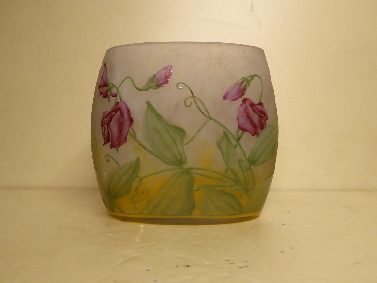 Antique French Etched Cameo Art Glass Vase From Daum Nancy photo furniture
