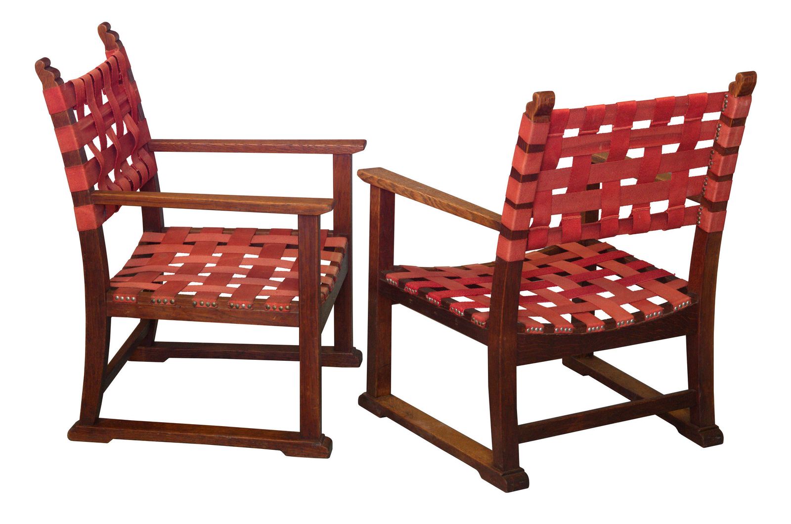 Set Of Original Fireside Chairs Designed By Adolf Loos And Heinrich Kulka