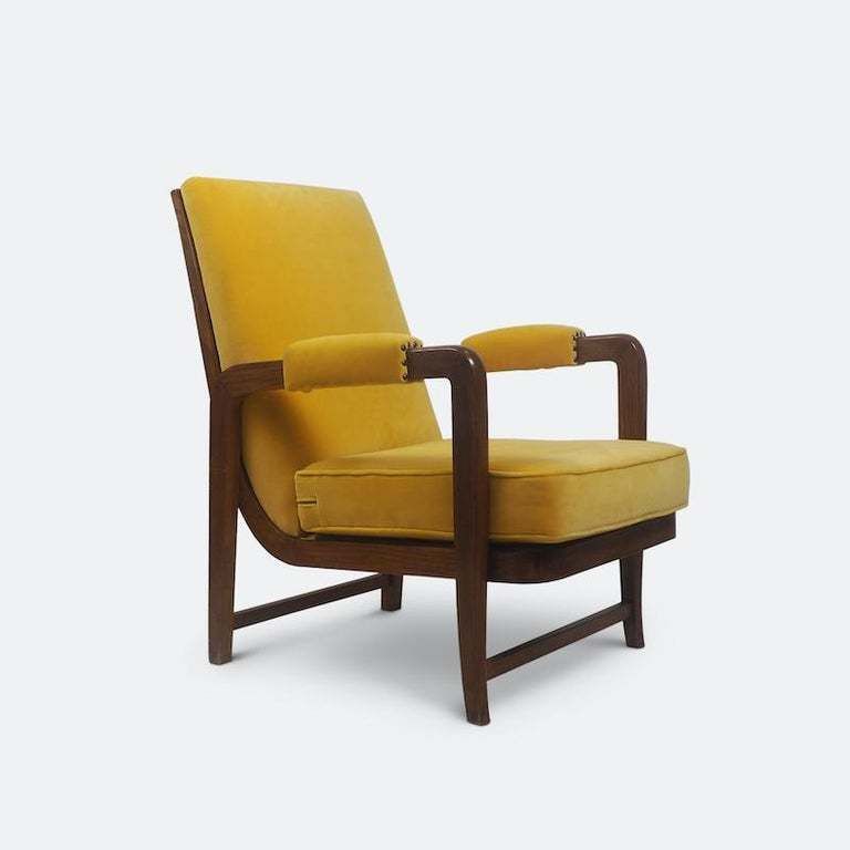 Pair Of Scandinavian Modernist Lounge Chairs 1940s photo for sale