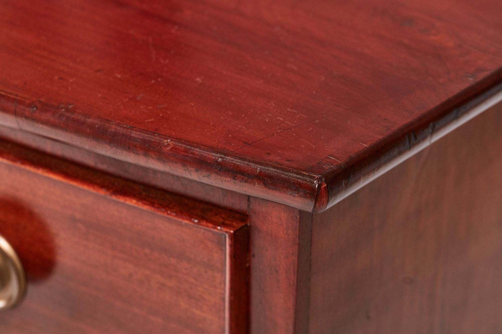 Antique George III Mahogany Bowfront Chest Of Drawers photo Furniture