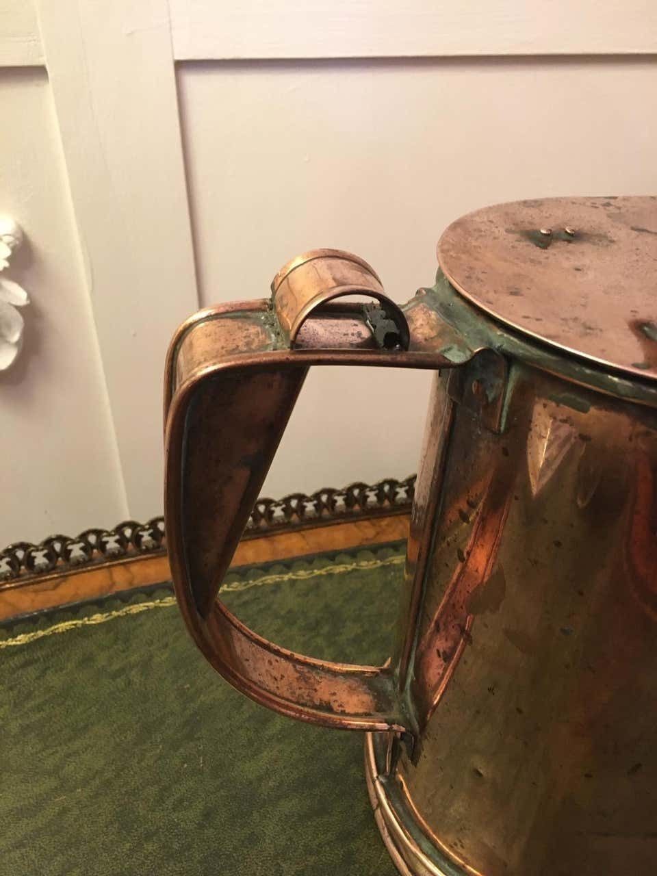 Quality Antique Victorian Copper Watering Can photo vintage