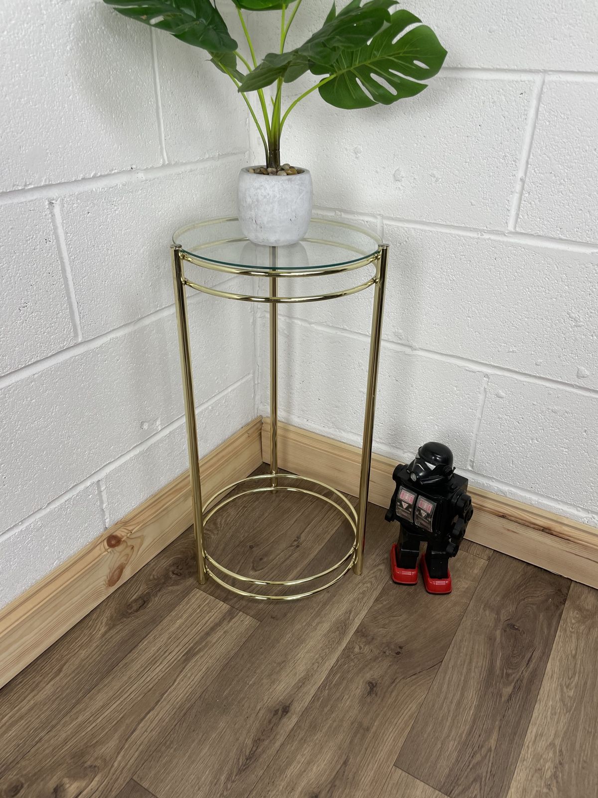 Hollywood Regency Brass Plant Table photo for sale