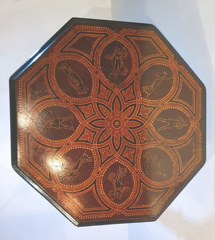 19th Century Hand Painted Occasional Table photo for sale