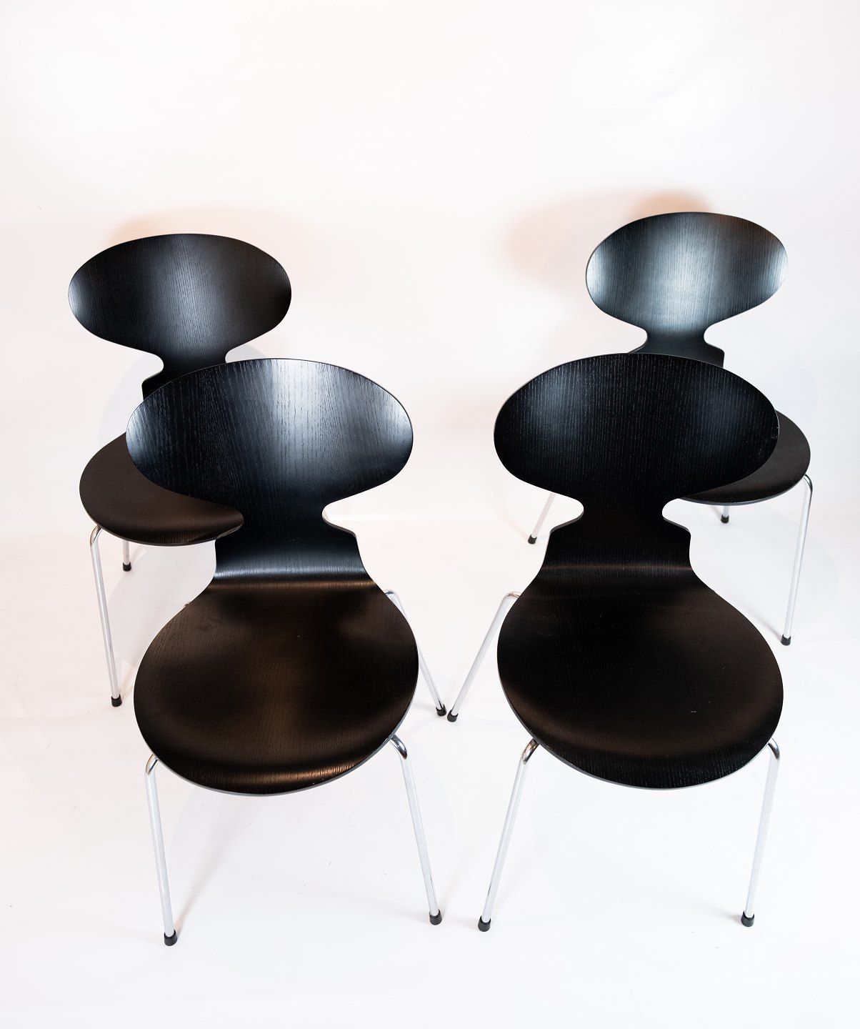 Set Of Four Black Ant Chairs, Model 3101, Designed By Arne Jacobsen In 1952 And Manufactured By Fritz Hansen In 2006. photo furniture