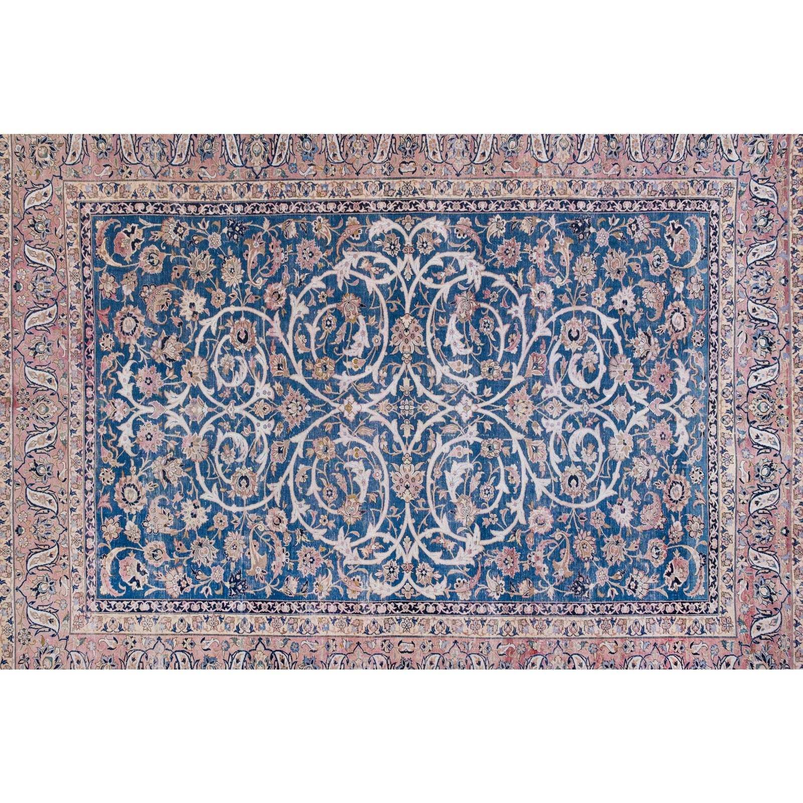 Hand Knotted Contemporary Large Turkish Oushak Rug With Mid Century Modern Style In Blue Colors 308 X 400 Cm photo buy