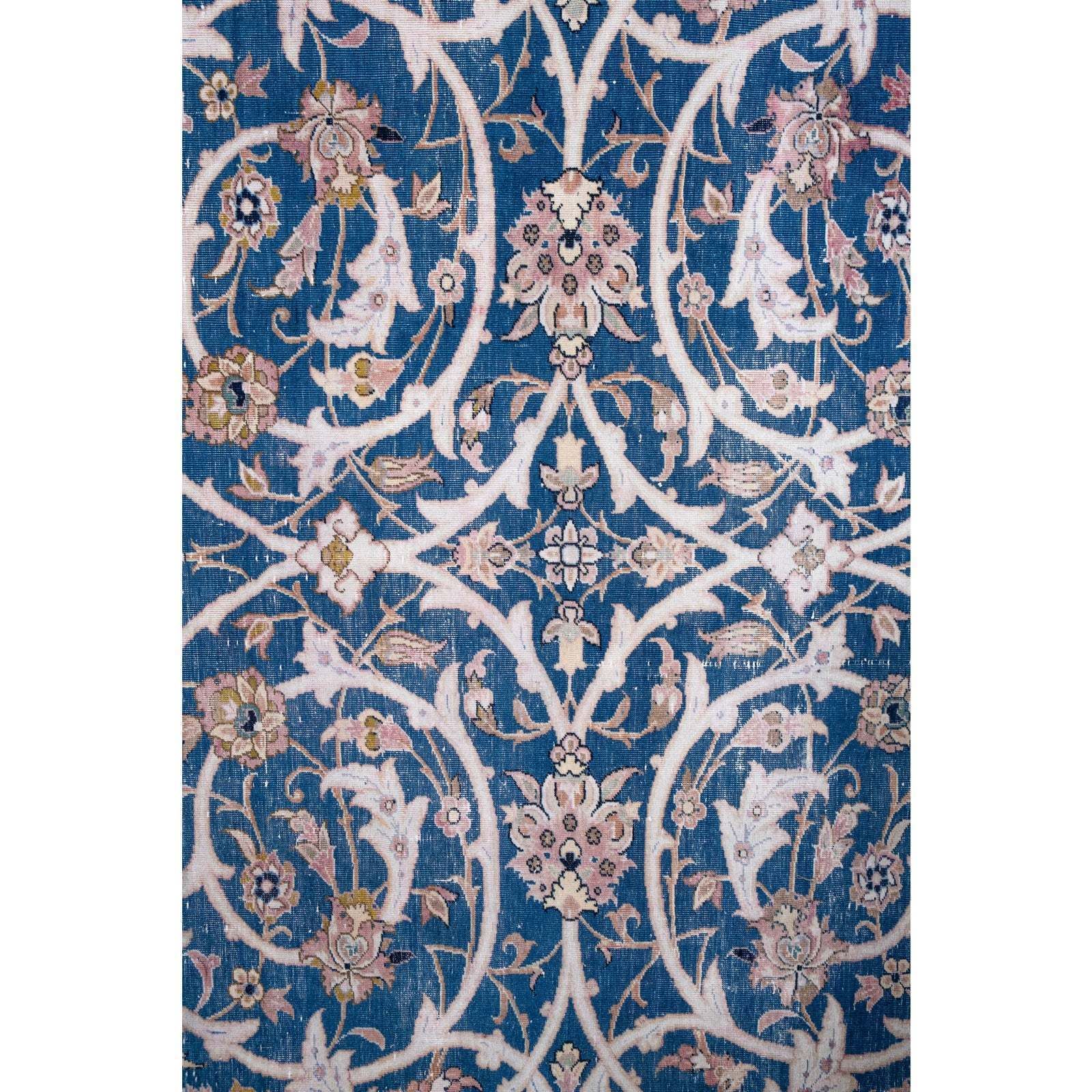 photo for sale Hand Knotted Contemporary Large Turkish Oushak Rug With Mid Century Modern Style In Blue Colors 308 X 400 Cm