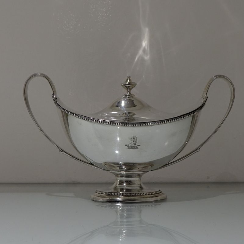 18th Century Antique George III Sterling Silver Pair Sauce Tureens London 1786 John Scofield photo 3750.0