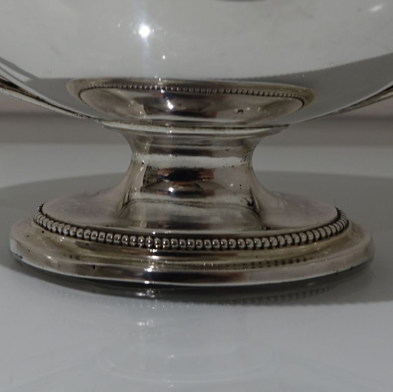 3750.0 18th Century Antique George III Sterling Silver Pair Sauce Tureens London 1786 John Scofield photo