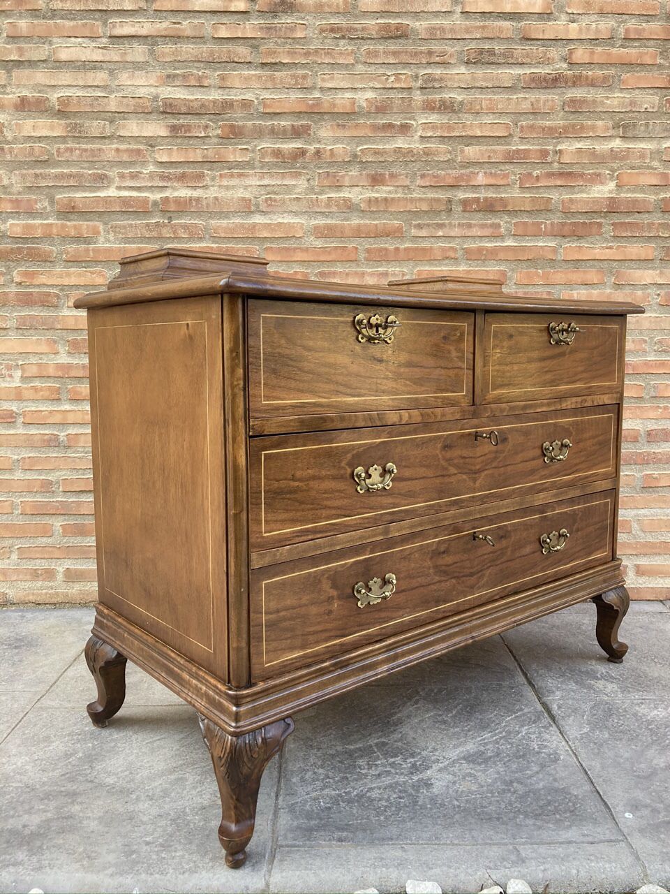 Late 19 Century Walnut And Marquetry Commode Chests Of Drawers, Circa 1890 photo Furniture