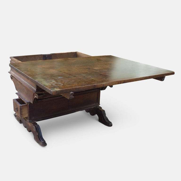 Renaissance Swiss Bankers Or Merchants Table, Circa 1580 photo vinterior