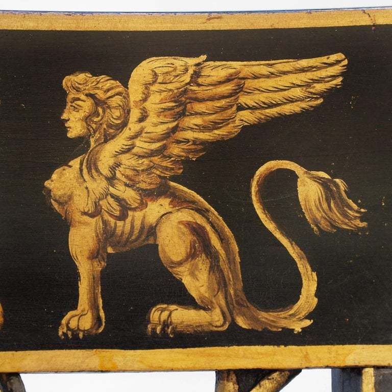 photo for sale Early Nineteenth Century American Regency Painted Armchair