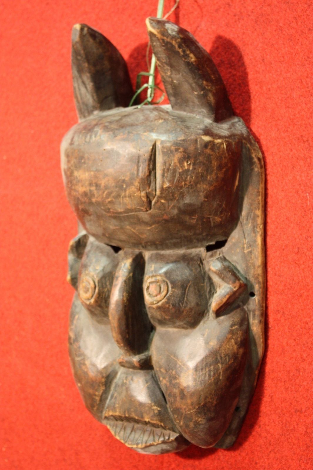 384.0 African Wooden Carved Mask photo