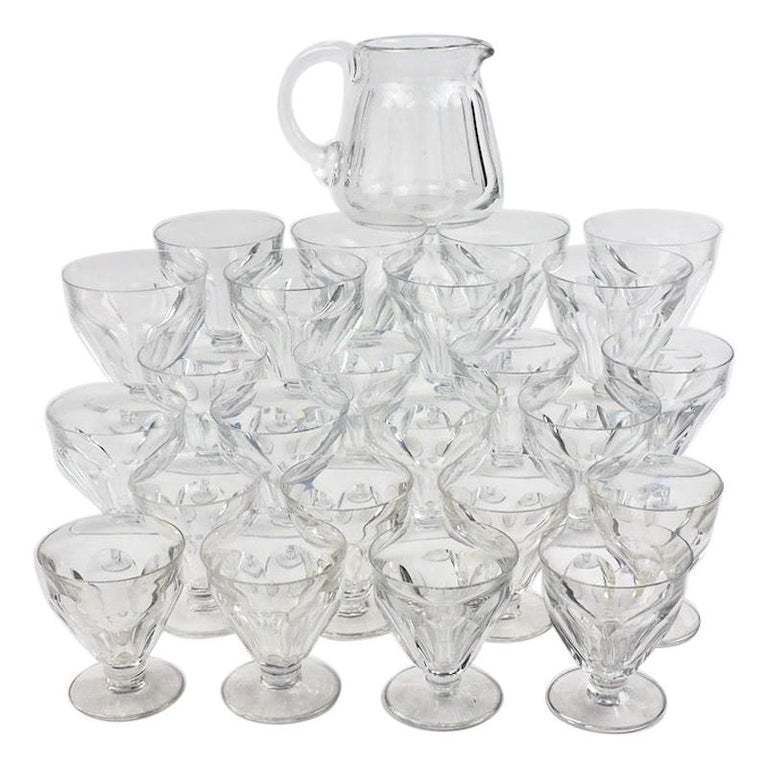 Set Of 24 Baccarat Crystal Talleyrand Wine, Water And Liqueur Glasses
