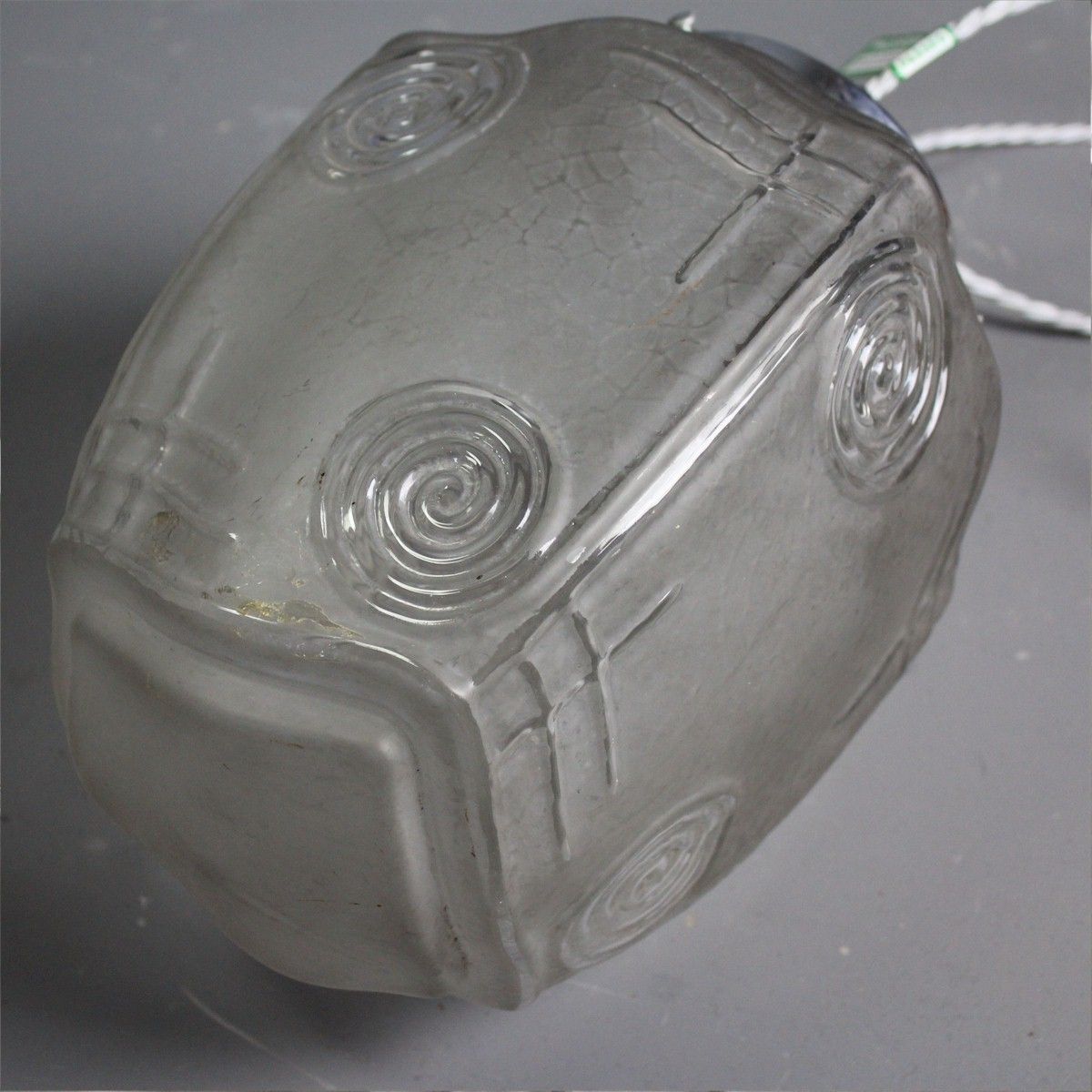 Art Deco Glass Pendant Light Shade Stepped And Geometric Design photo furniture