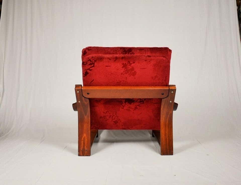 Scandinavian Set Of Armchair And Tabouret , 1960s photo vintage