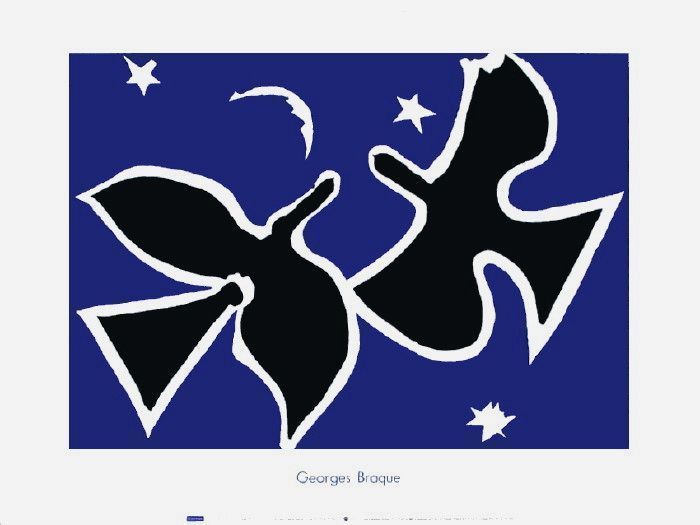 Braque Georges D'aprés   Screenprint Reproduction   The Birds