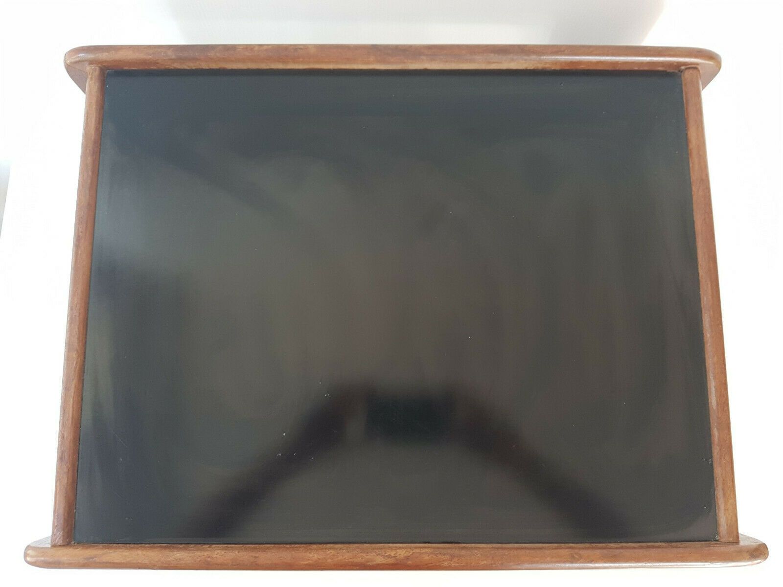 Scandinavische Salontafel Uit De Jaren 1960, Massief Teak Met Vintage Zwart Formica Blad photo for sale