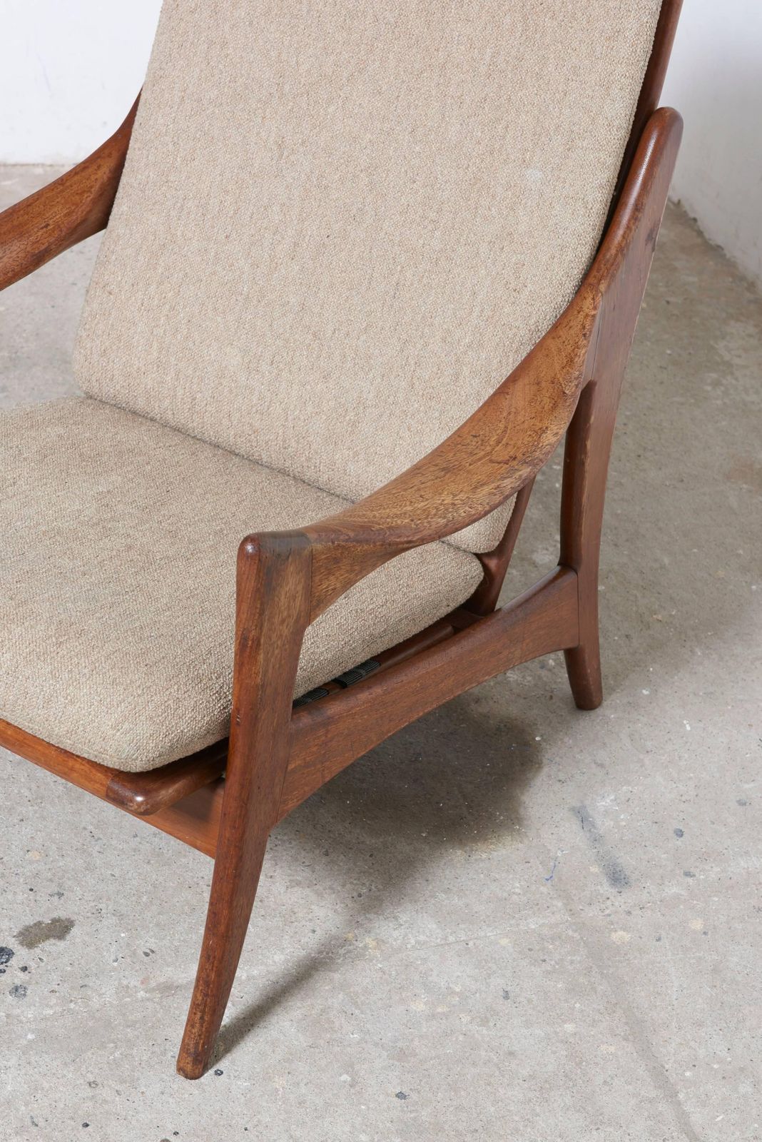 Organic Solid Teak High Back Easy Chair Designed By The "Ster" Gelderland, 1950s photo Furniture